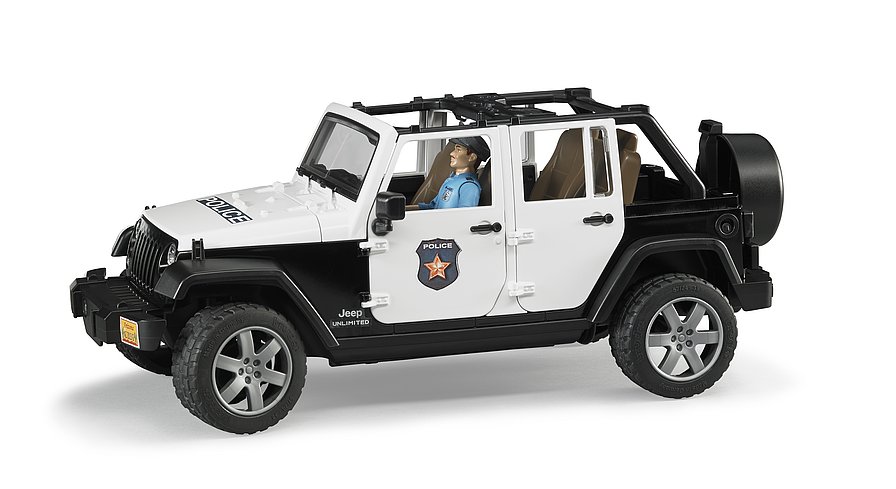 BRUDER Jeep Wrangler Unlimited Rubicon Polizei-Fahrzeug mit Polizist – Spielzeug für Kinder ab 4 Jahren BRUDER Jeep Wrangler Unlimited Rubicon Polizei-Fahrzeug mit Polizist – Spielzeug für Kinder ab 4 Jahren