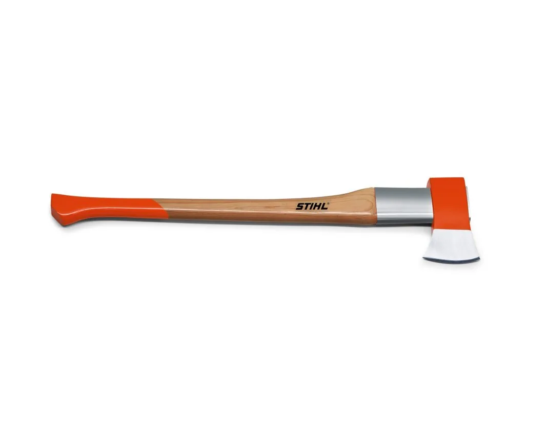 STIHL AX 28 CS Spaltaxt mit Eschenholzstiel und weiß lackierter Schneide zum Holzspalten
