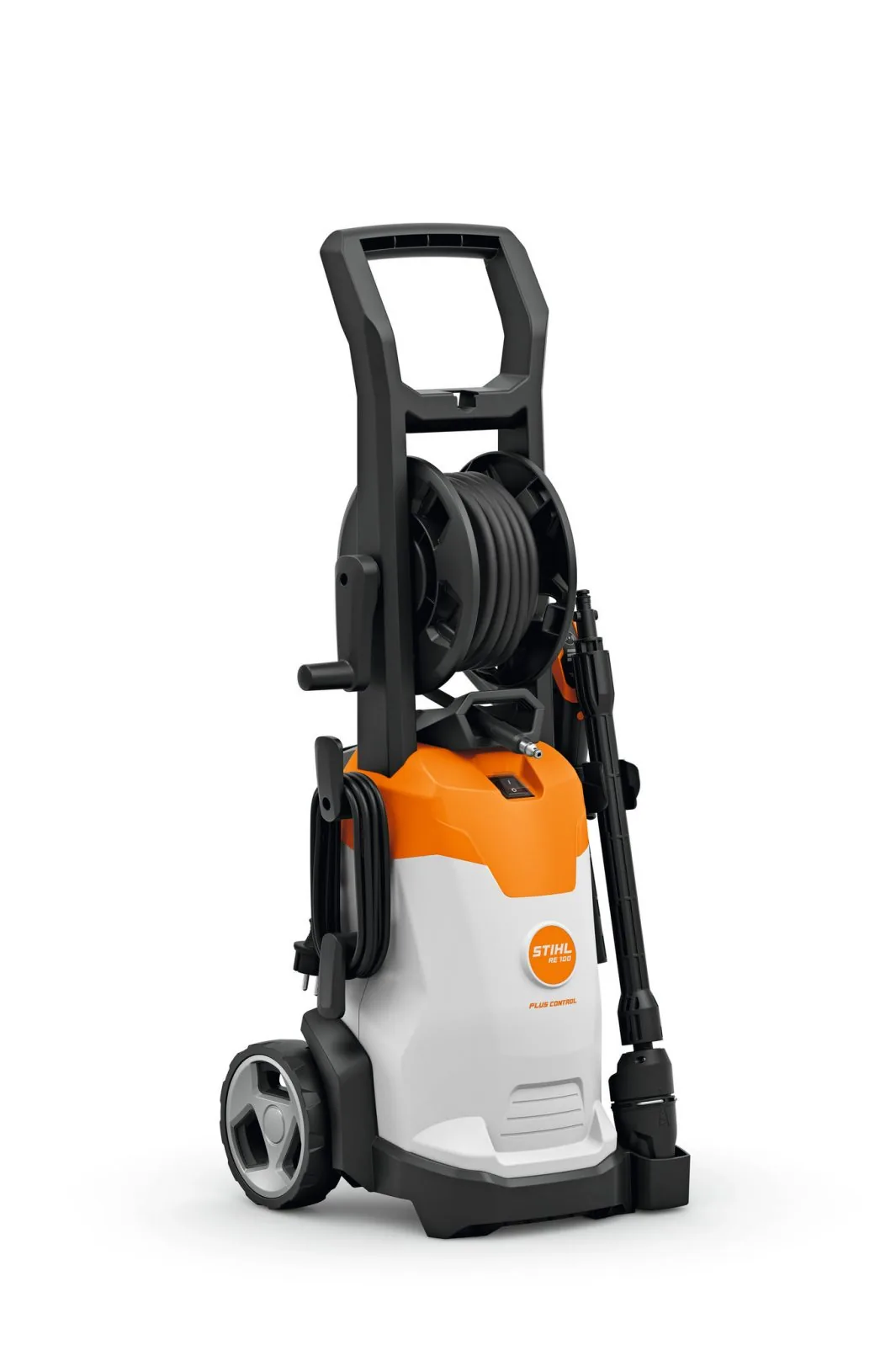 STIHL RE 100 PLUS Control Hochdruckreiniger mit Schlauchtrommel, Produktansicht freigestellt