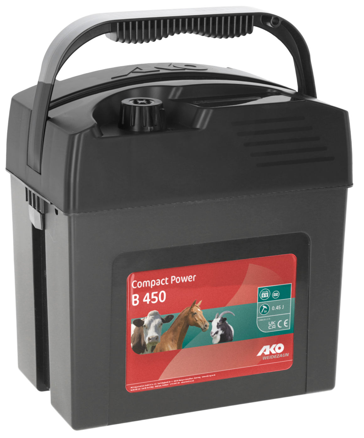 Effektives Weidezaungerät Compact Power B450 von Kerbl - Ideal für Landwirte und Tierhalter für den mobilen Einsatz