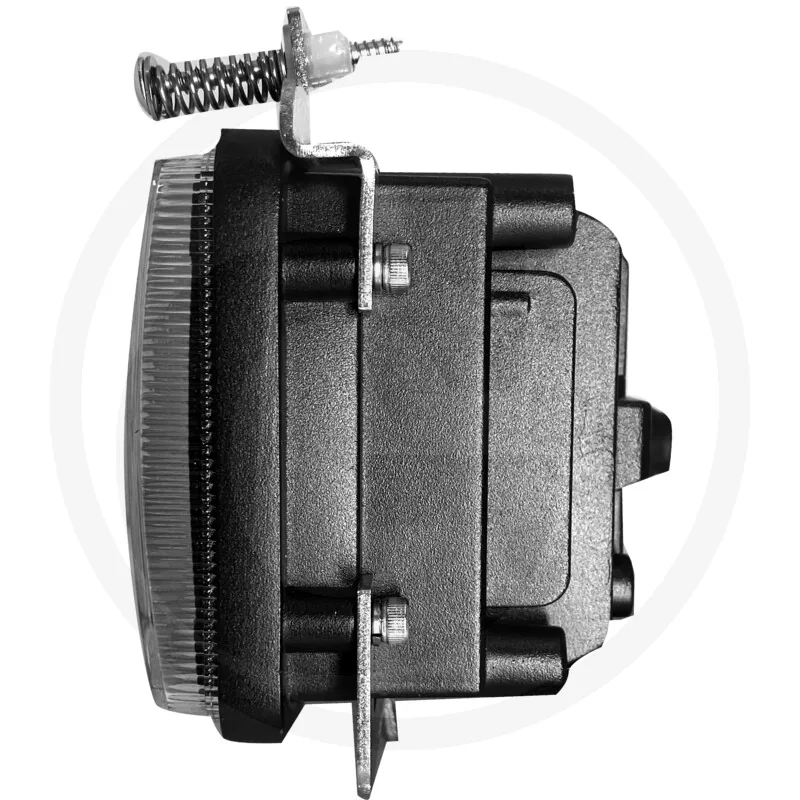Seitliche Ansicht des Fricke LED-Hauptscheinwerfers 19419707 mit robustem Gehäuse für Traktoren