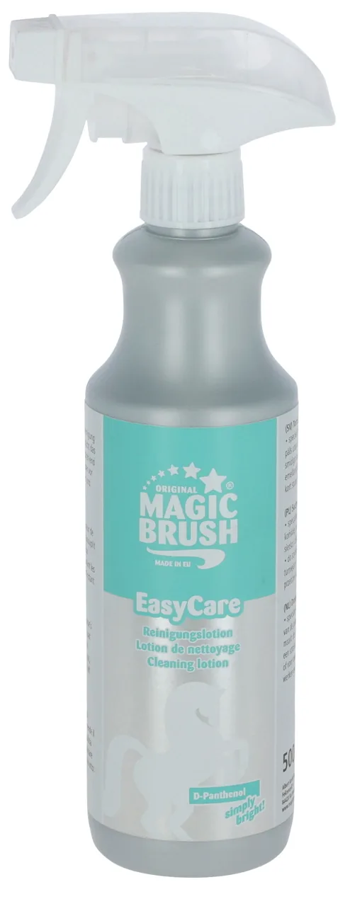 MagicBrush EasyCare Trockenshampoo-Lotion für Pferde in grauer 500-ml-Sprühflasche