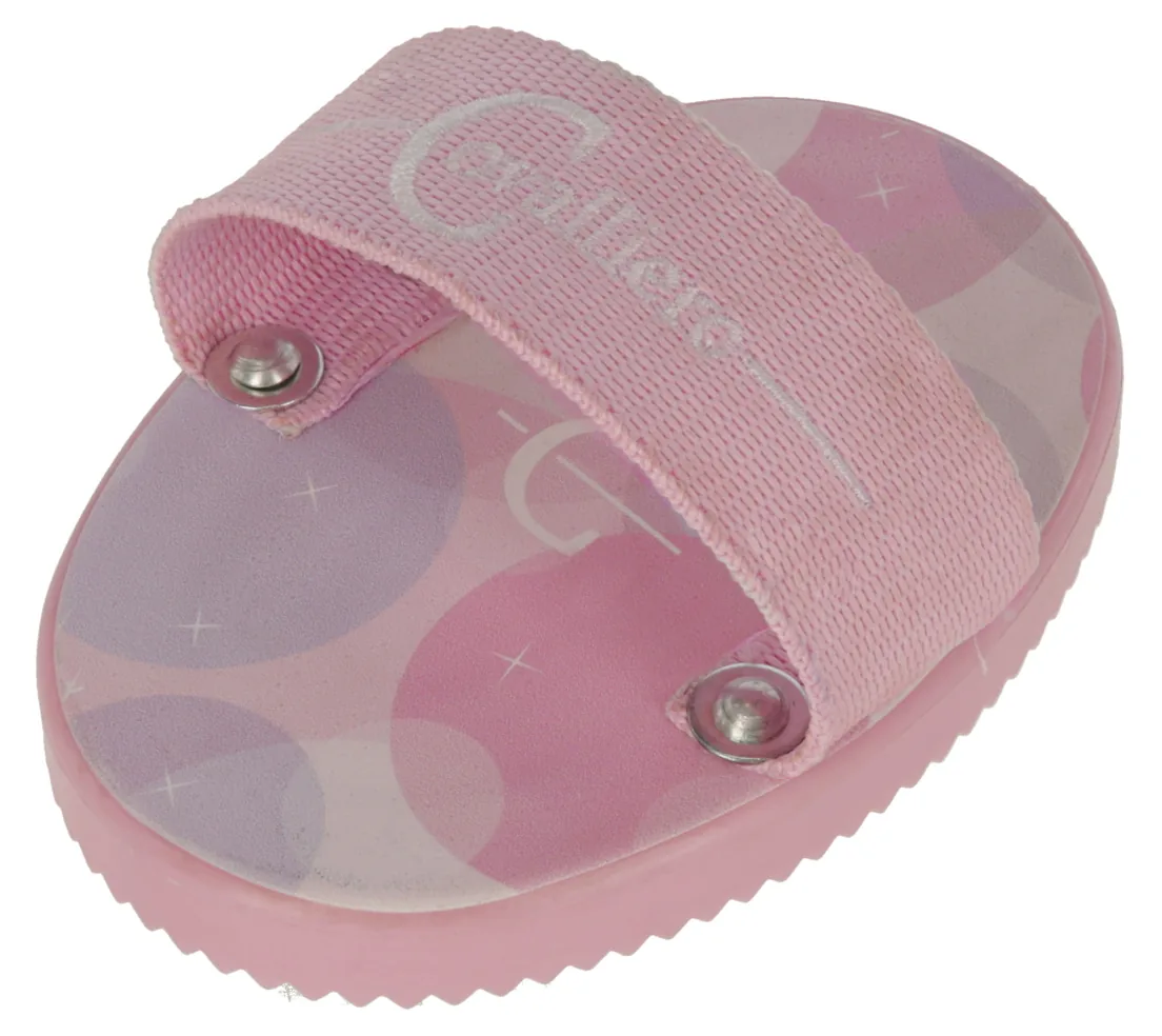 Kerbl Kunststoffstriegel Lilli Starlight in Rosa mit Handgurt