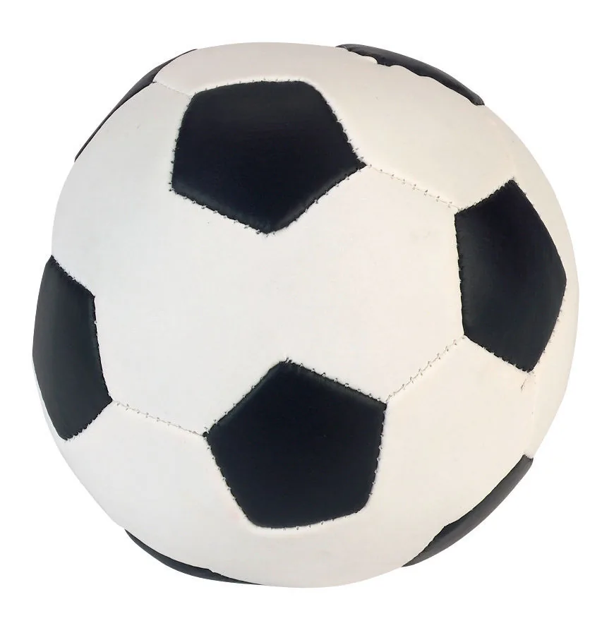 Schwarz-weißer Soft-Fußball, freigestellt