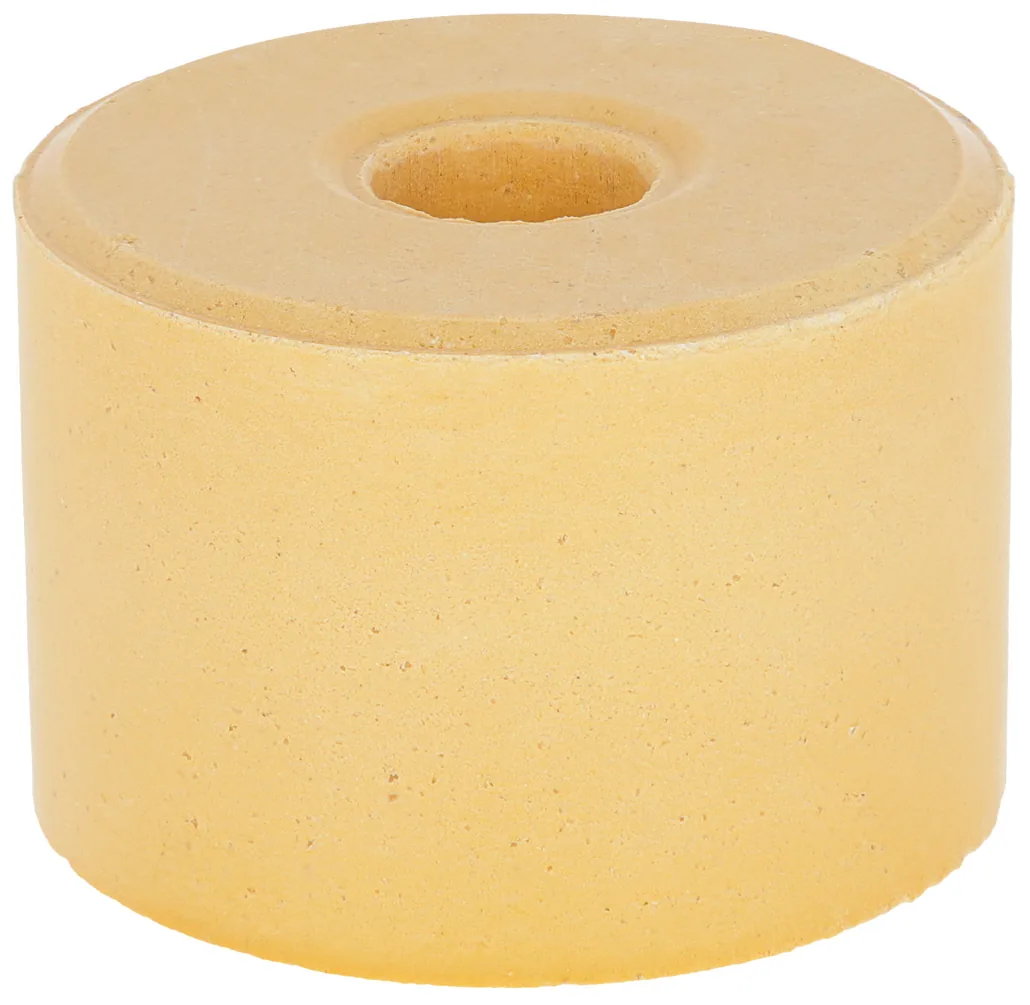 Kerbl Delizia MiniSalick Leckstein in Bananen-Optik, cremefarbener Salzring, 700 g