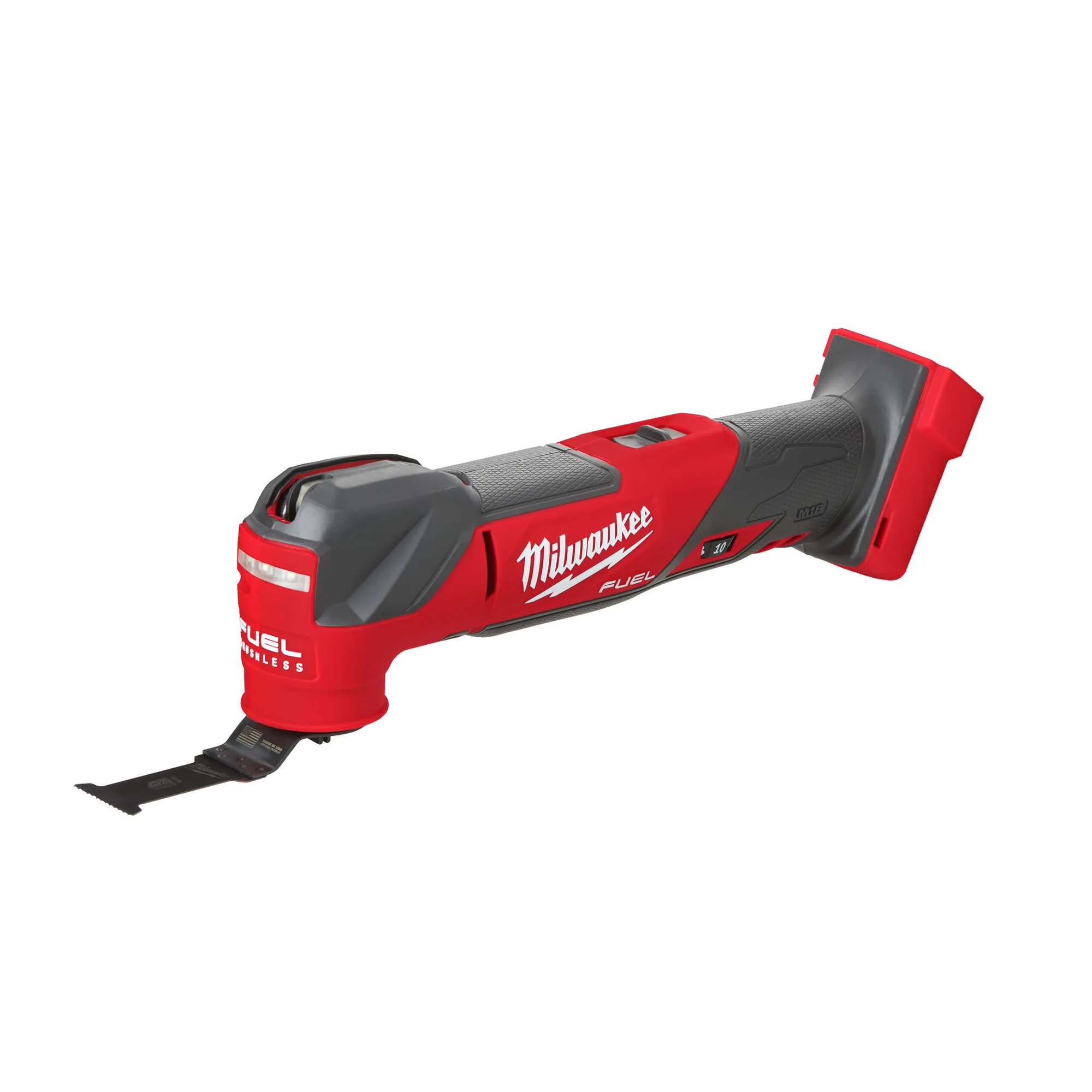 Milwaukee M18 FMT FUEL Akku-Multitool in Rot mit Sägeblatt