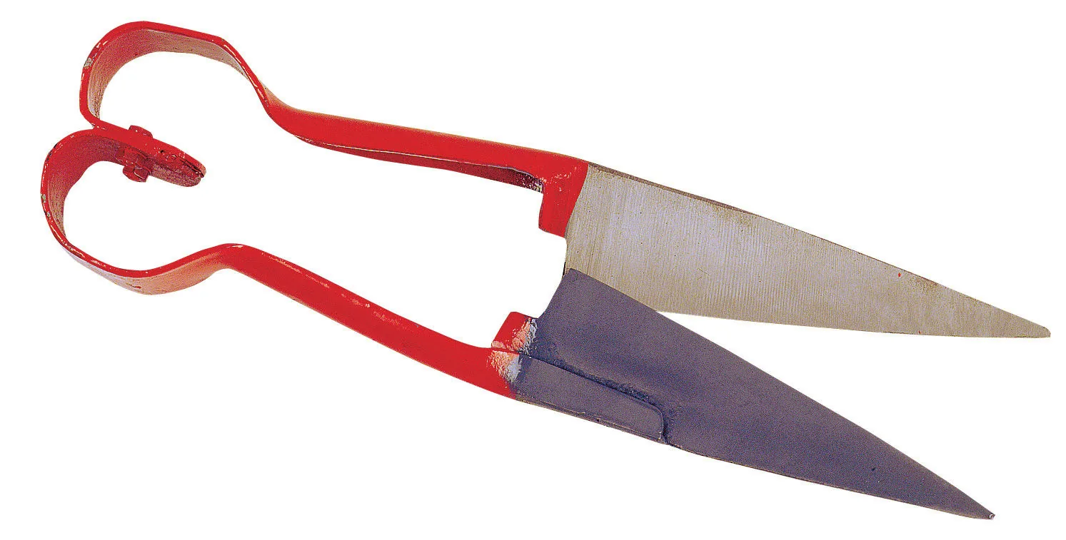 Kerbl Schafschere in Herzform mit roten Griffen und geschliffenen Klingen, ca. 31 cm