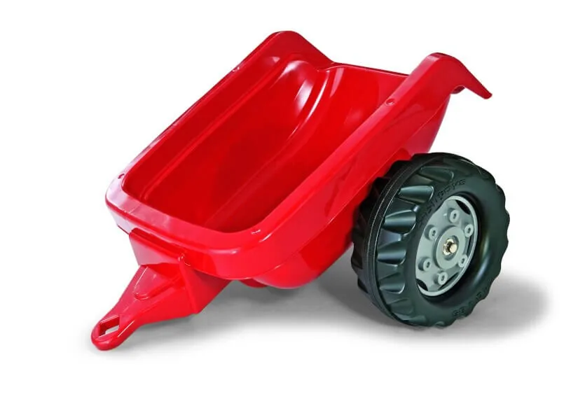 Rolly Toys rollyKid Trailer in Rot, Kinder-Anhänger für Trettraktoren bis 15 kg Last
