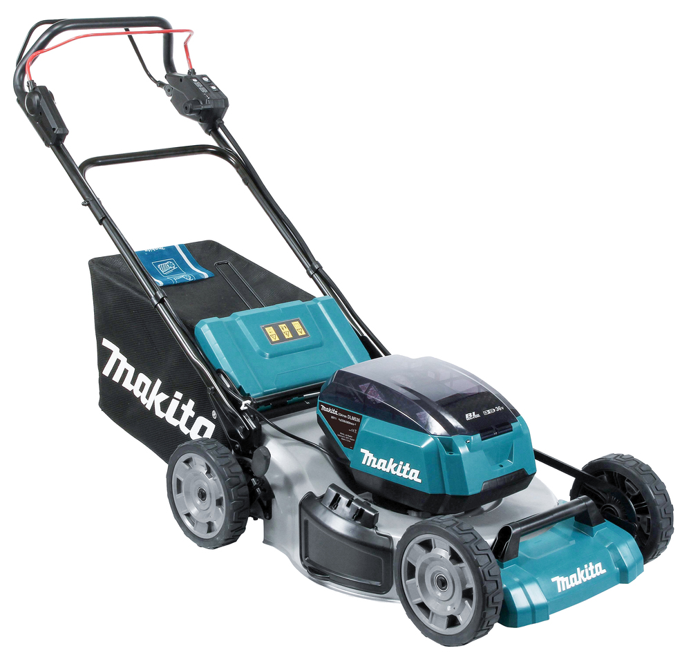 Makita DLM536PT2 Akku-Rasenmäher – 53 cm Selbstfahrender Mäher mit 2 x 18 V 5, 0 Ah Akkus Makita DLM536PT2 Akku-Rasenmäher – 53 cm Selbstfahrender Mäher mit 2 x 18 V 5, 0 Ah Akkus