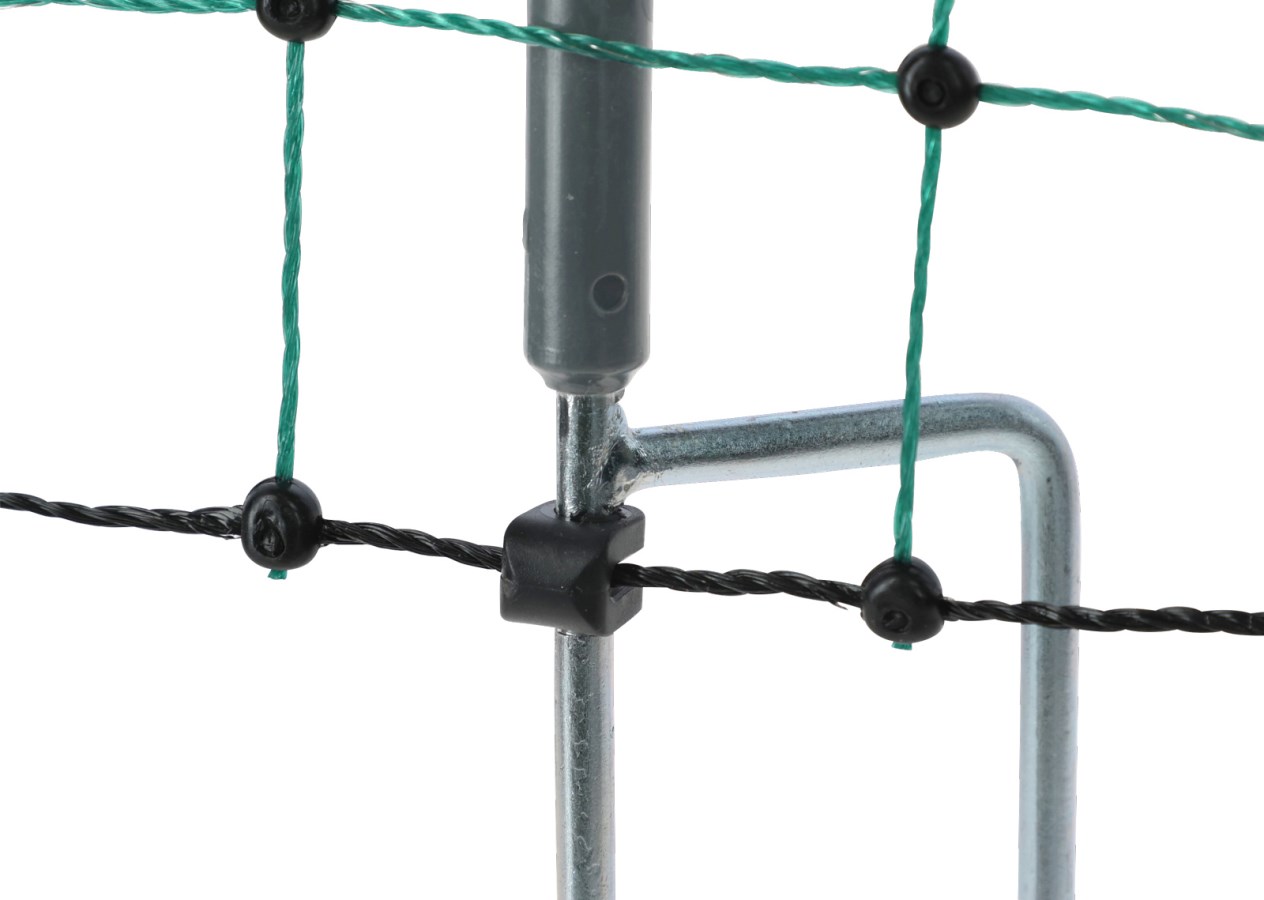 AKO Geflügelnetz Premium - 50 m x 122 cm, elektrifizierbar, mit robusten Doppelspitzen-Pfählen, ideal für Hühner, Gänse und Puten von Kerbl