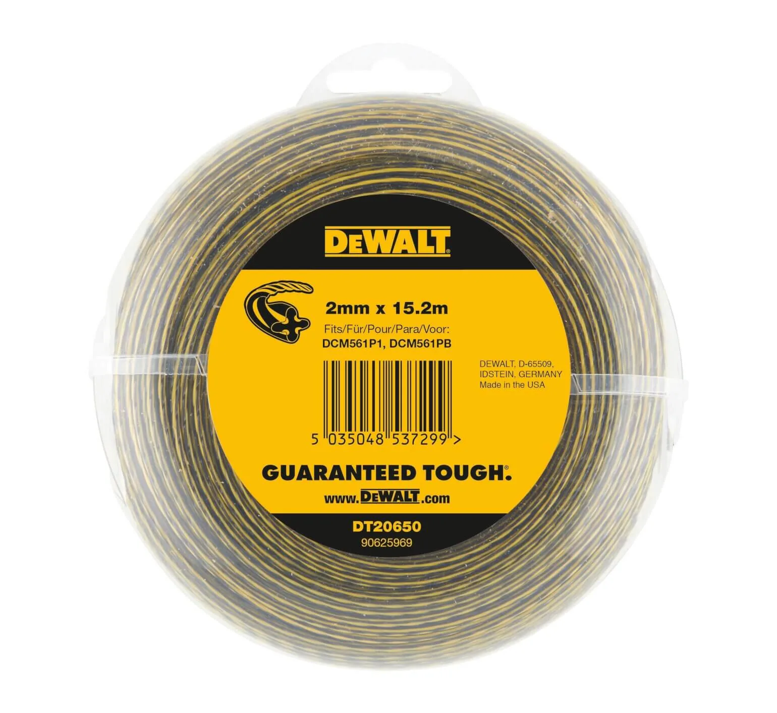 DeWalt DT20650 Trimmerfaden 2 mm x 15,2 m als Ersatzfaden für Rasentrimmer