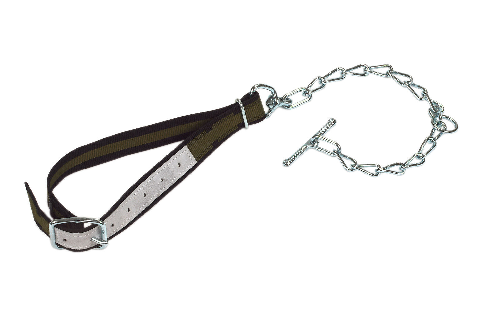 Kerbl Kälberanbindung Komplett 85 x 4 cm, 5 mm Kette mit Wirbel und Knebel - Robuste und Zweckmäßige Lösung für Landwirte und Tierhalter