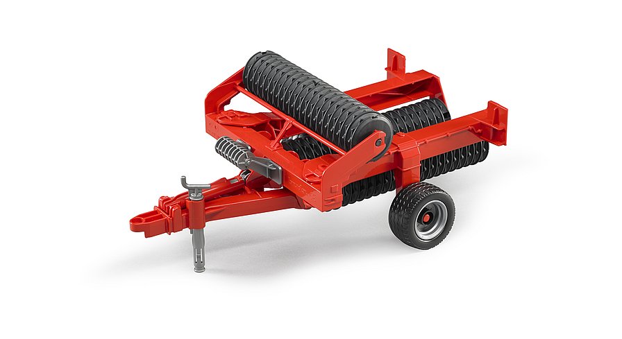 Seitenansicht der Bruder Ackerwalze mit Stützfuß und Ringprofil