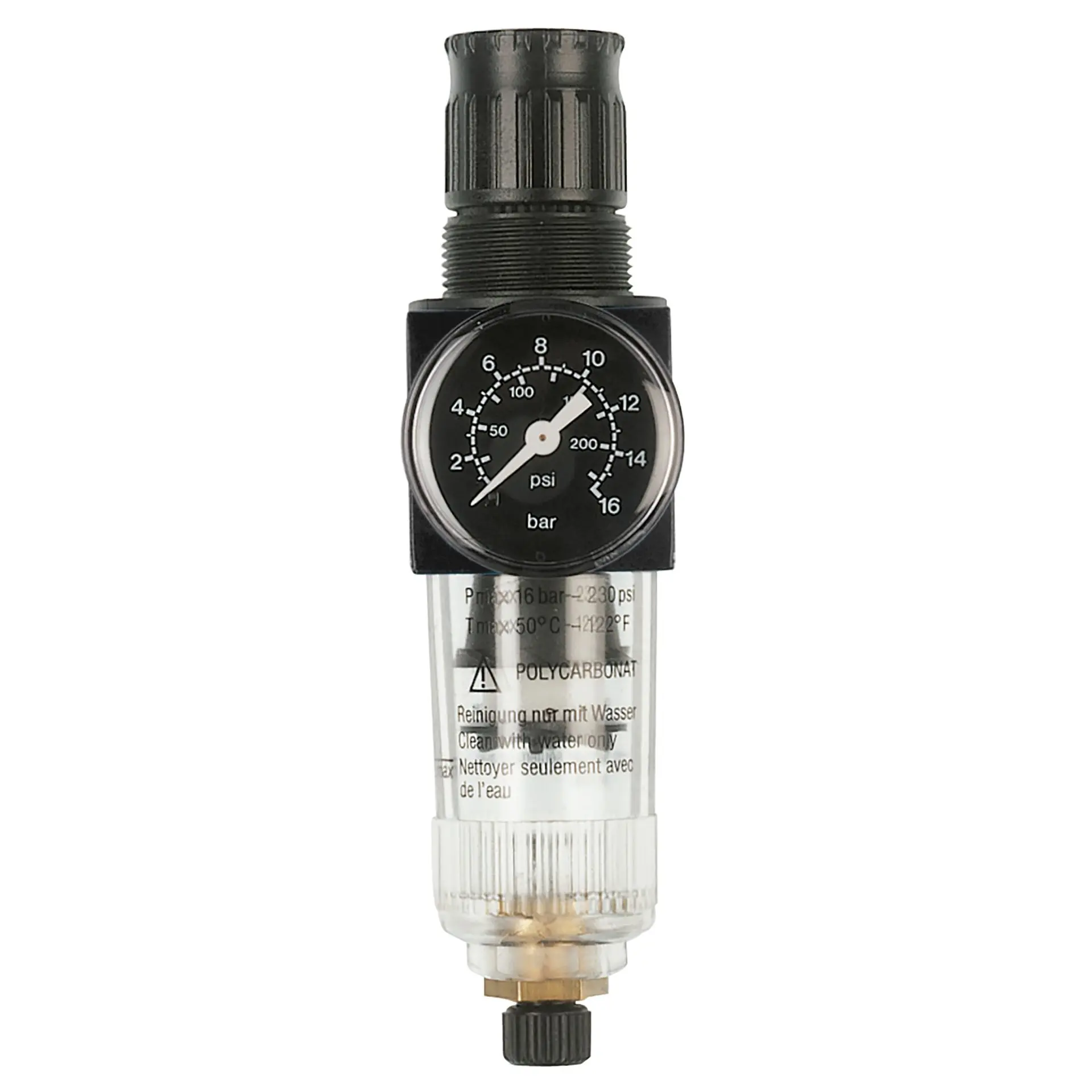 ewo Filterdruckregler airvision BG 20 mit Manometer und transparentem Filterbehälter