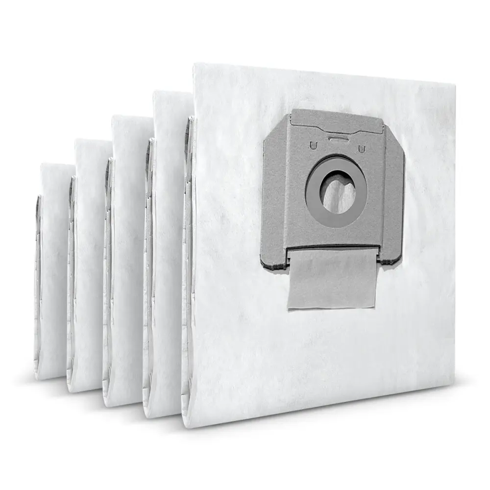 Kärcher Papierfiltertüten für NT-Sauger, Stapel heller Filterbeutel, 5 Stück