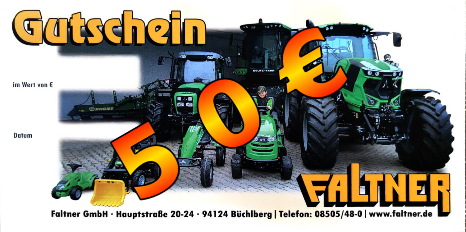 Faltner Gutschein 50 € Faltner Gutschein 50 €