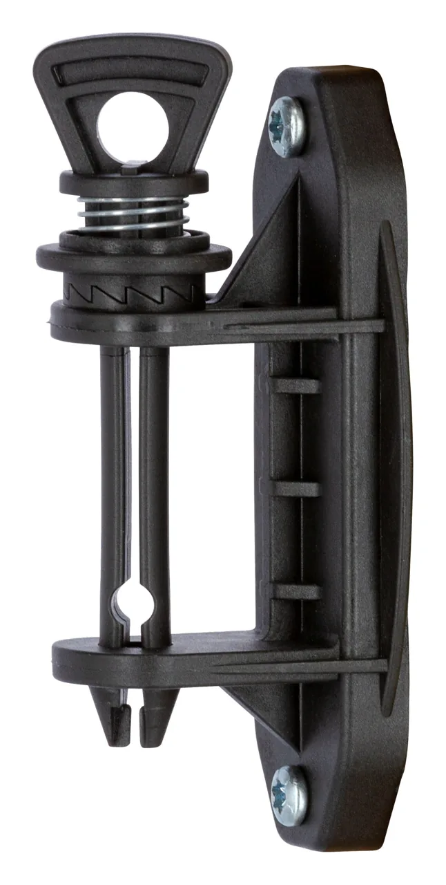 Kerbl Premium Multi Spannisolator schwarz mit Öse und Feder, Produktansicht
