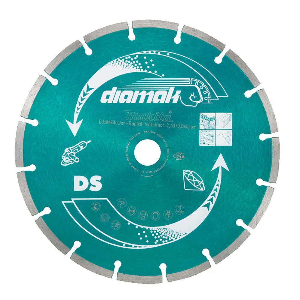 Makita DIAMAK DS Diamanttrennscheibe 230 mm in Türkis für Stein und Beton