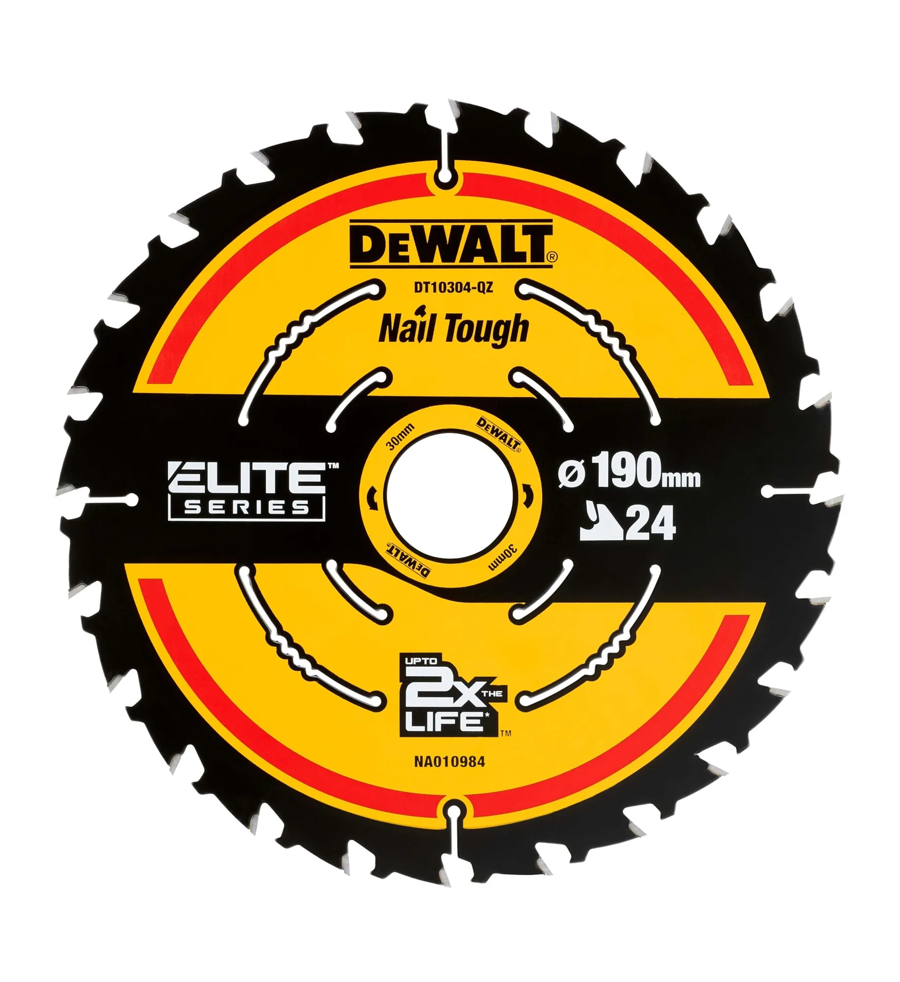 DeWalt DT10304 Elite Series Kreissägeblatt 190 x 30 mm mit 24 Zähnen
