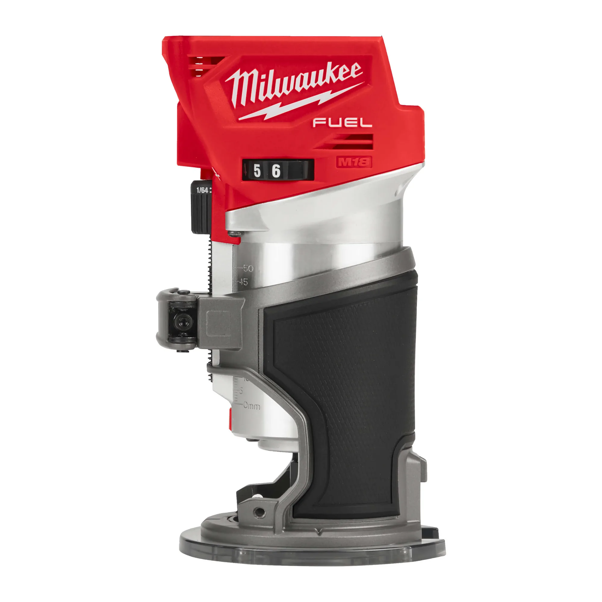 Milwaukee M18 FTR8 FUEL Akku-Kantenfräse in Rot, Frontansicht