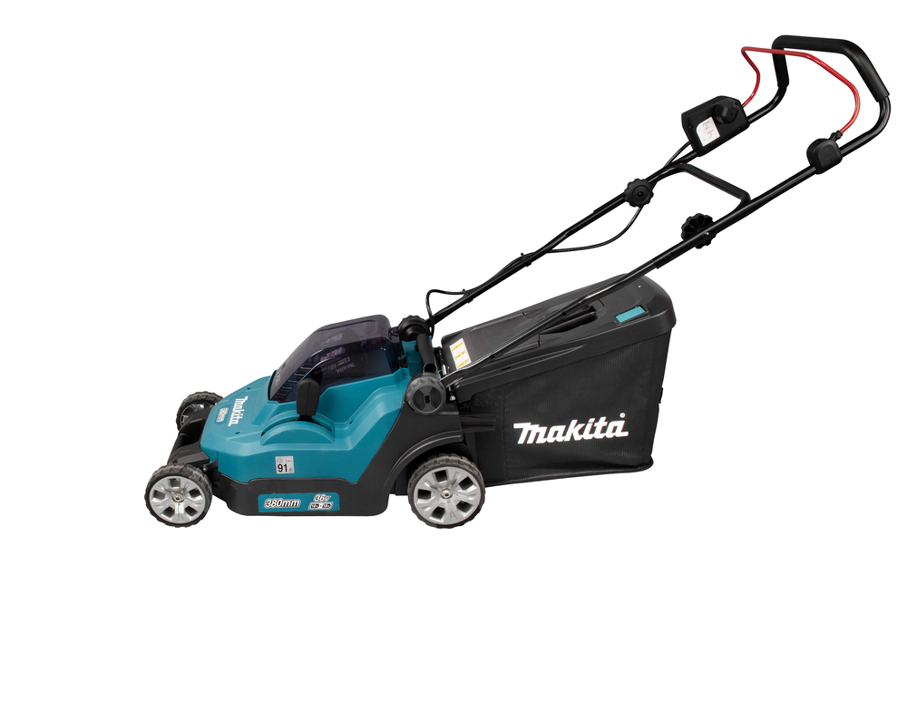Makita DLM382PM2 Akku-Rasenmäher – 38 cm Schnittbreite für Rasenflächen bis 560 m² Makita DLM382PM2 Akku-Rasenmäher – 38 cm Schnittbreite für Rasenflächen bis 560 m²