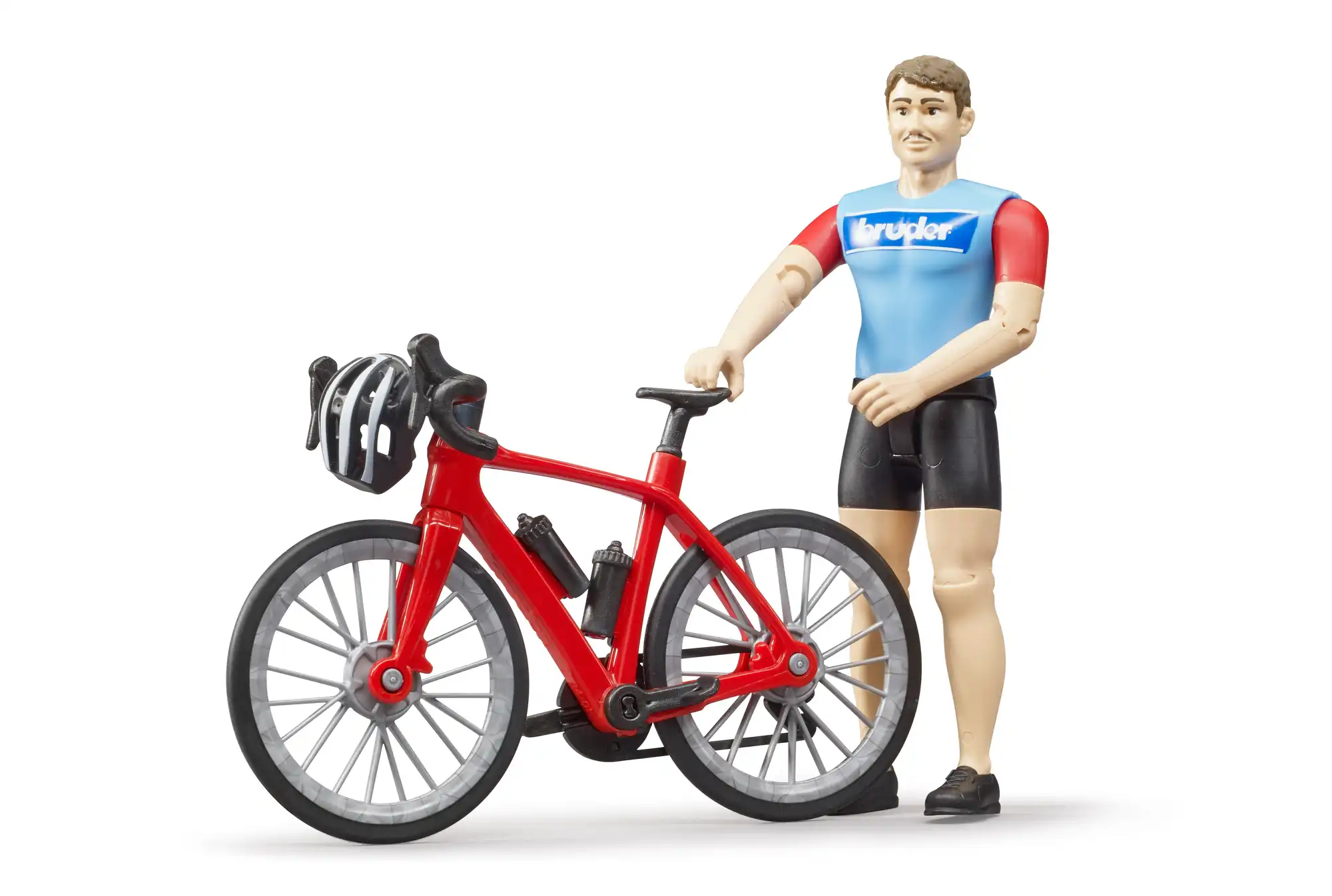 Bruder 63110 bworld Rennrad mit Radfahrer im Maßstab 1:16 inkl. Figur, Produktbild