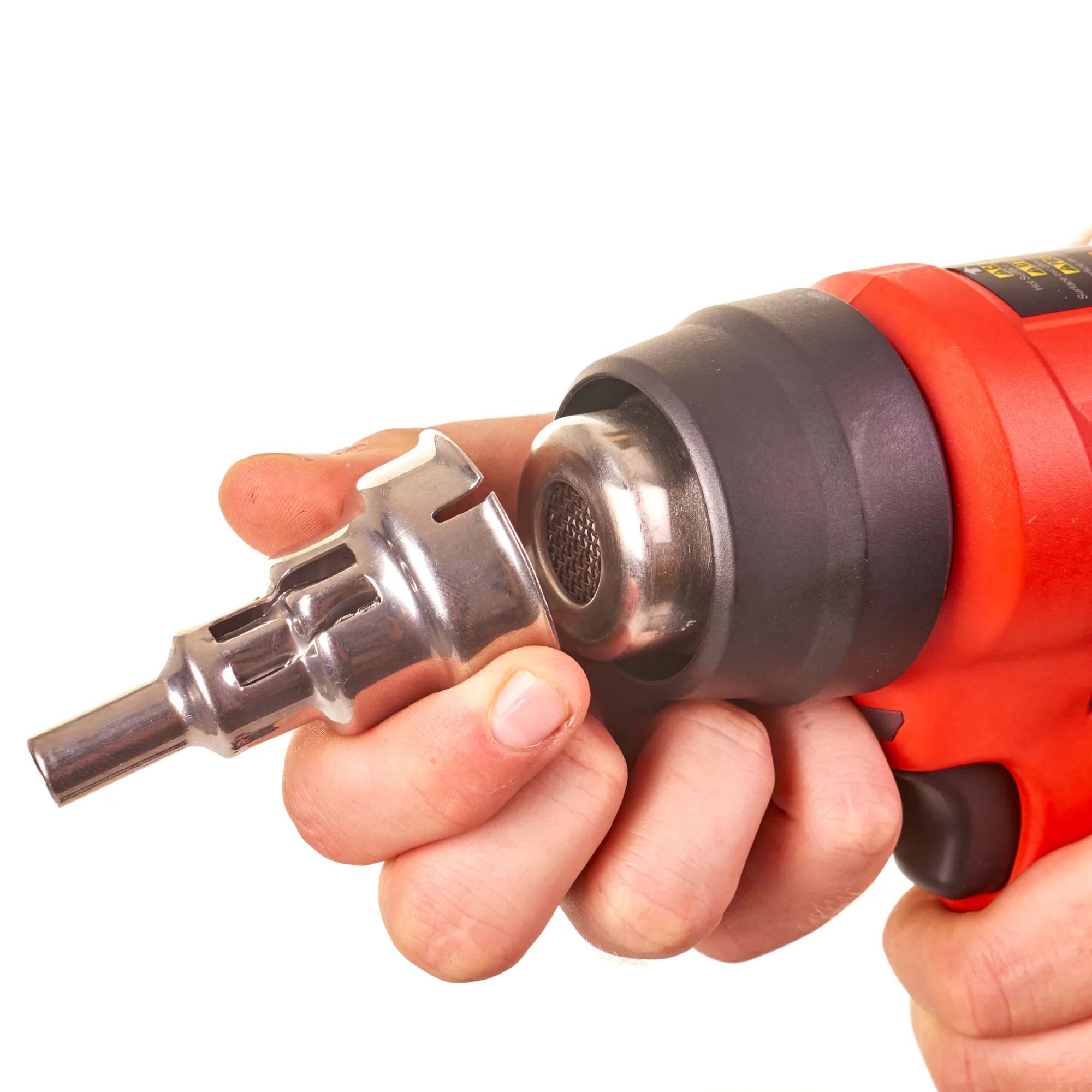 Milwaukee M18 BHG Heißluftgebläse mit aufgesetzter Reduzierdüse