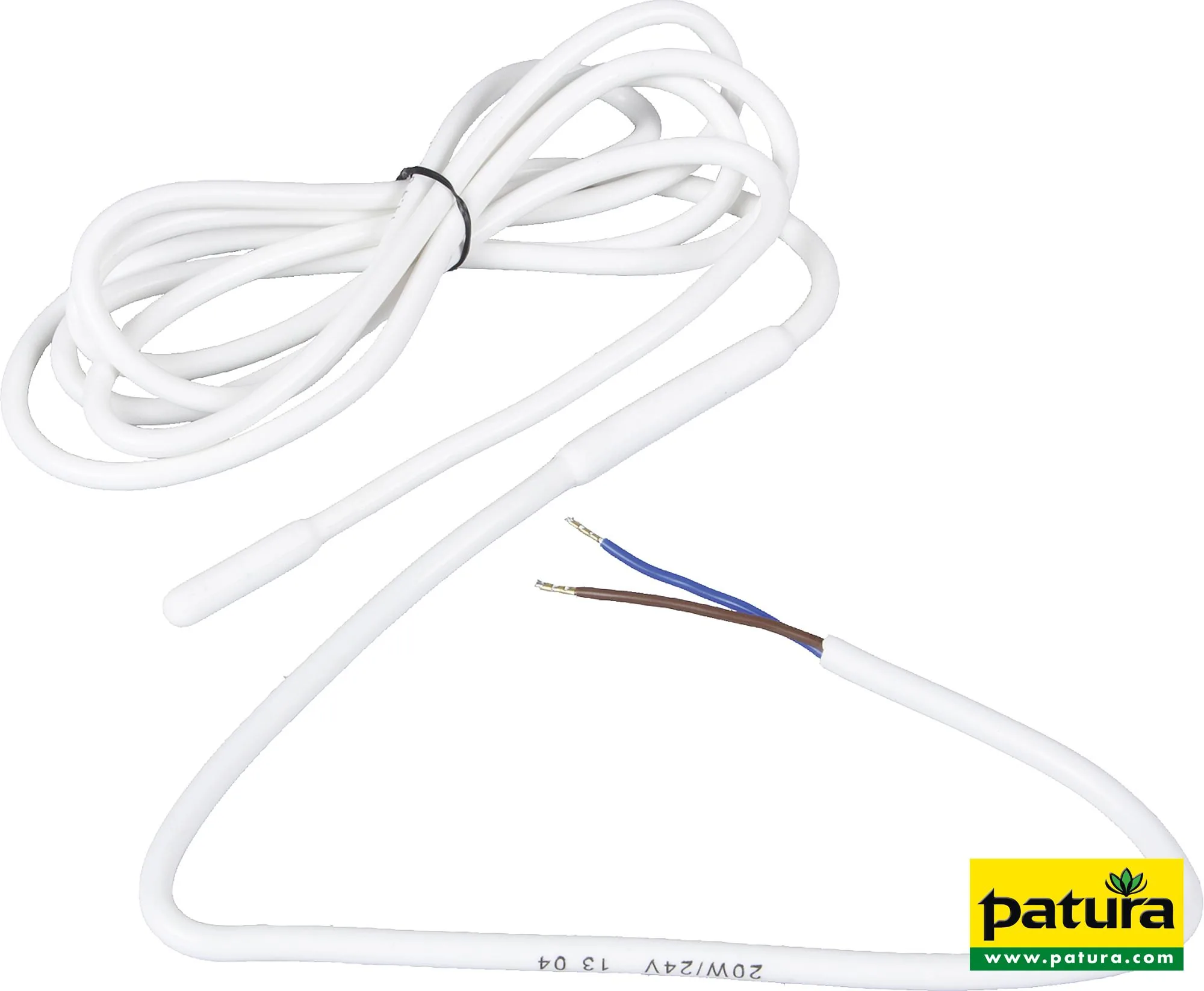 Patura Frostschutz-Heizkabel 24 V 30 W mit 3 m Länge, weißes Heizkabel für Wasserleitungen