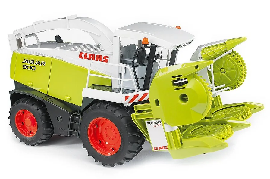 Bruder Claas Jaguar 900 Feldhäcksler in Grün-Weiß mit Maisgebiss RU 600, Spielzeug 1:16