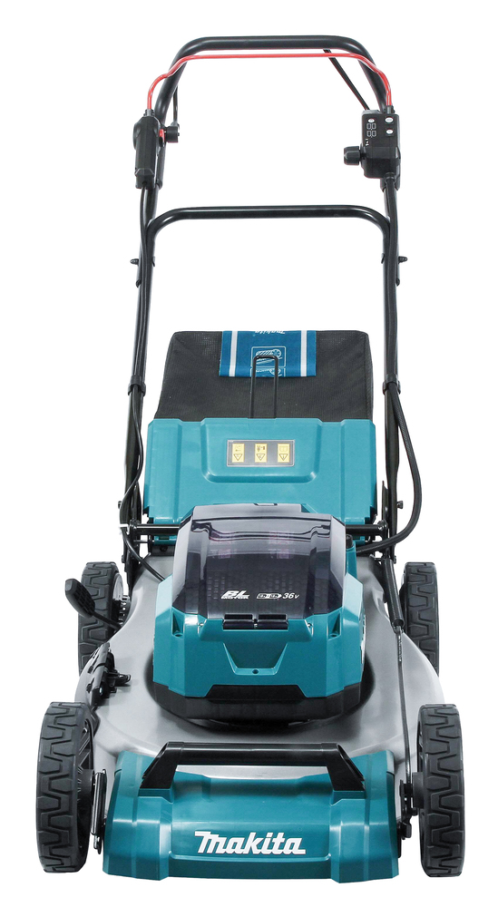 Makita DLM536PT2 Akku-Rasenmäher – 53 cm Selbstfahrender Mäher mit 2 x 18 V 5, 0 Ah Akkus
