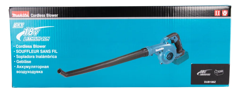 Verpackung des Makita DUB186Z Akku-Laubbläsers