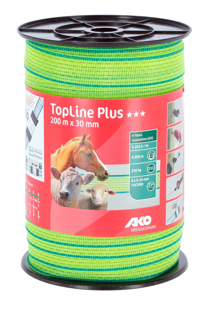 Kerbl 200m Breitband Weidezaunband 30mm Gelb Blau - Ideal für Tierhalter und Landwirte zur sicheren Einfriedung von Weideflächen
