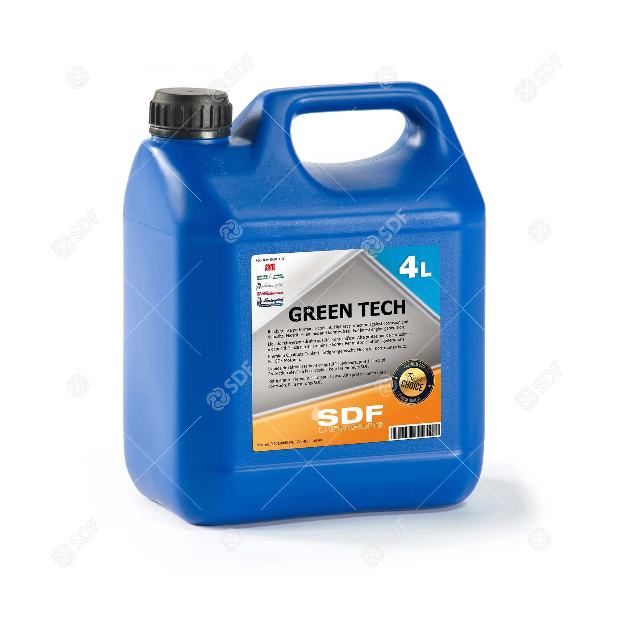 SDF Green Tech Coolant Kühlmittel im 4-Liter-Kanister für Deutz-Fahr, SAME, Lamborghini und Hürlimann