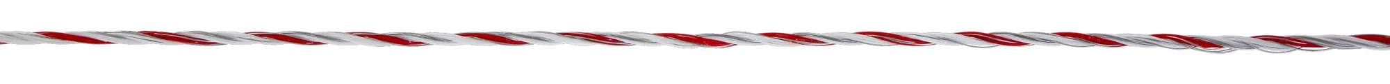 Kerbl TopLine Plus Litze 449523 rot-weiß gedreht, Nahaufnahme