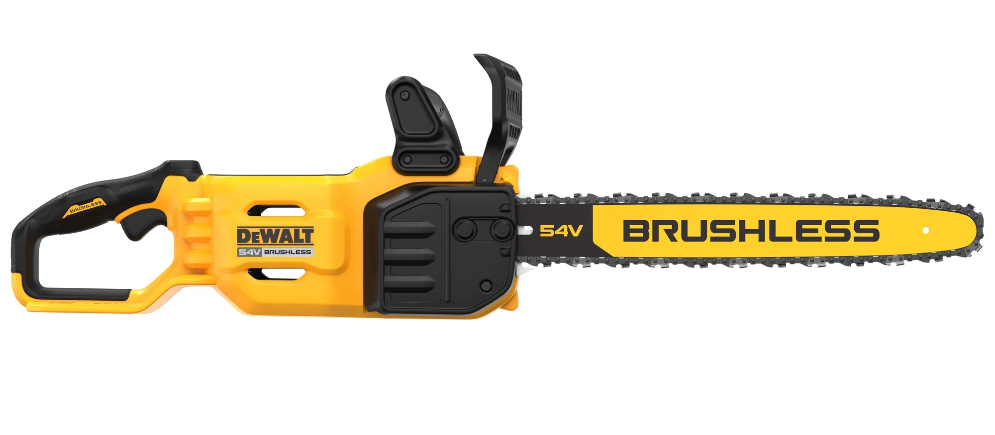 DeWalt DCMCS574N FLEXVOLT Akku-Kettensäge, Schwert nach rechts, Produktansicht