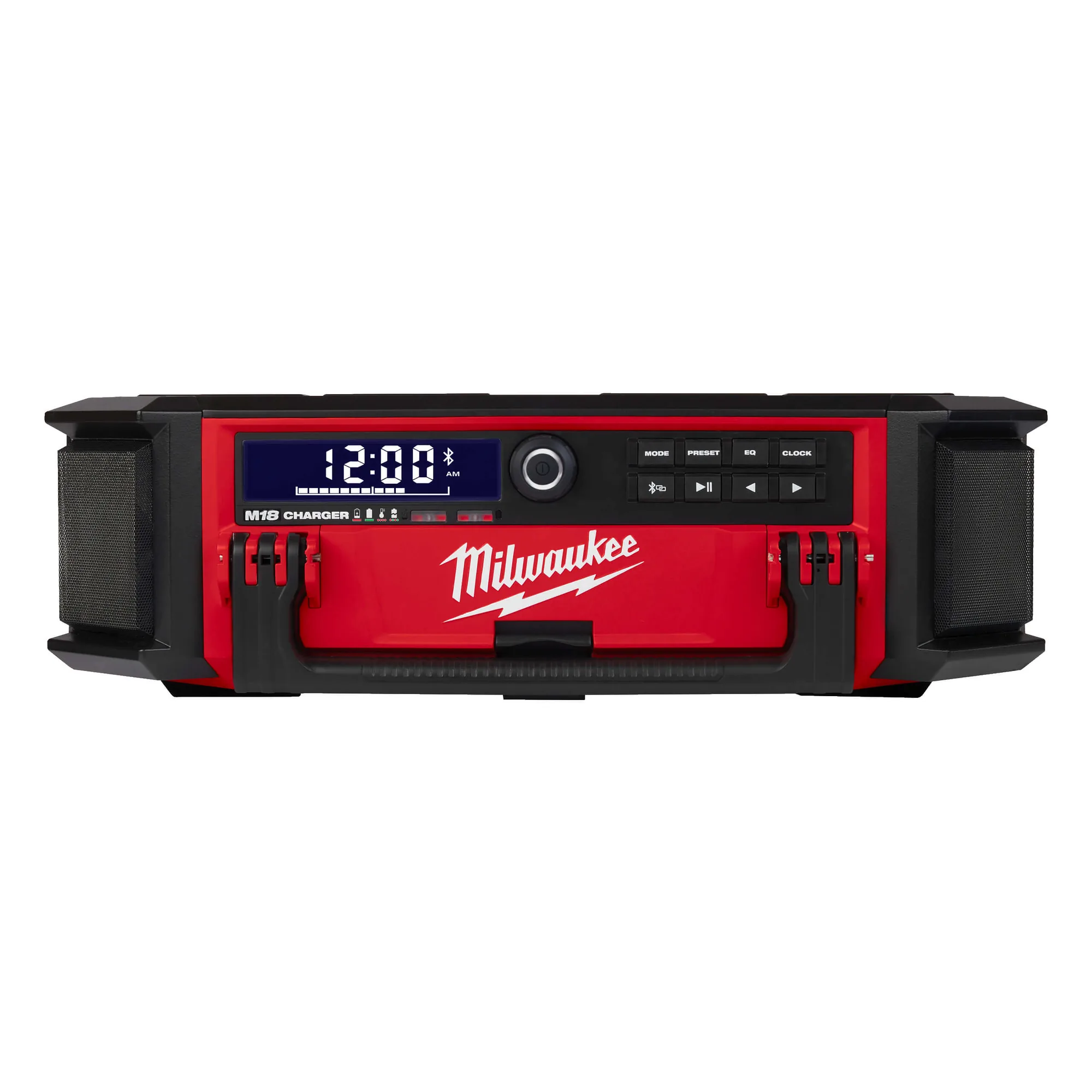 Milwaukee M18 PRCDAB PackOut Baustellenradio mit Display, Frontansicht