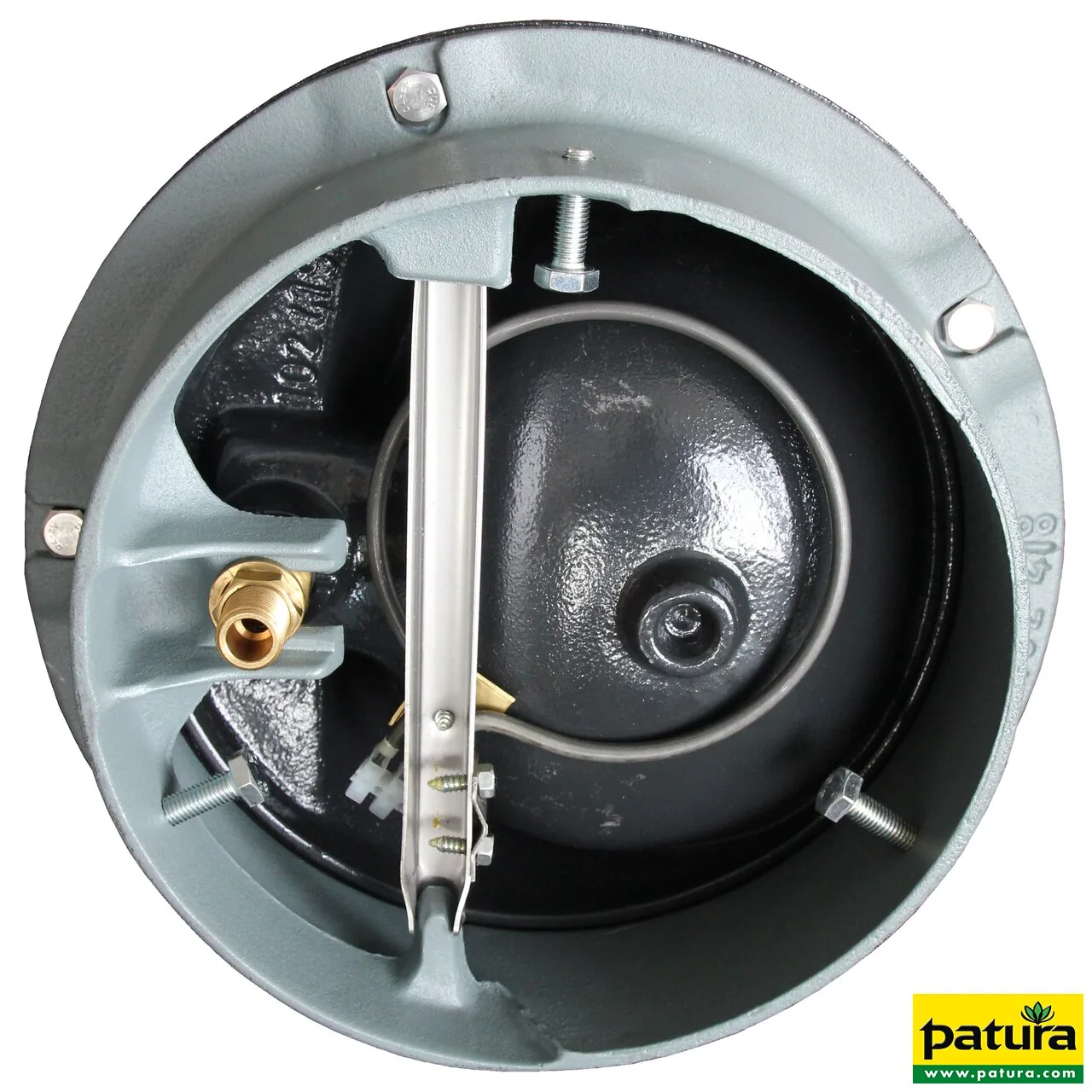 Heizmechanik im Inneren des Patura Zungenbeckens Modell 41A