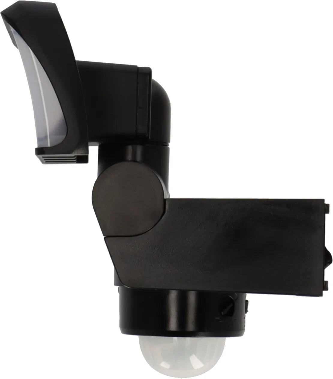 Brennenstuhl LED Strahler WS 2050 S Schwarz – Schrägansicht mit Bewegungsmelder