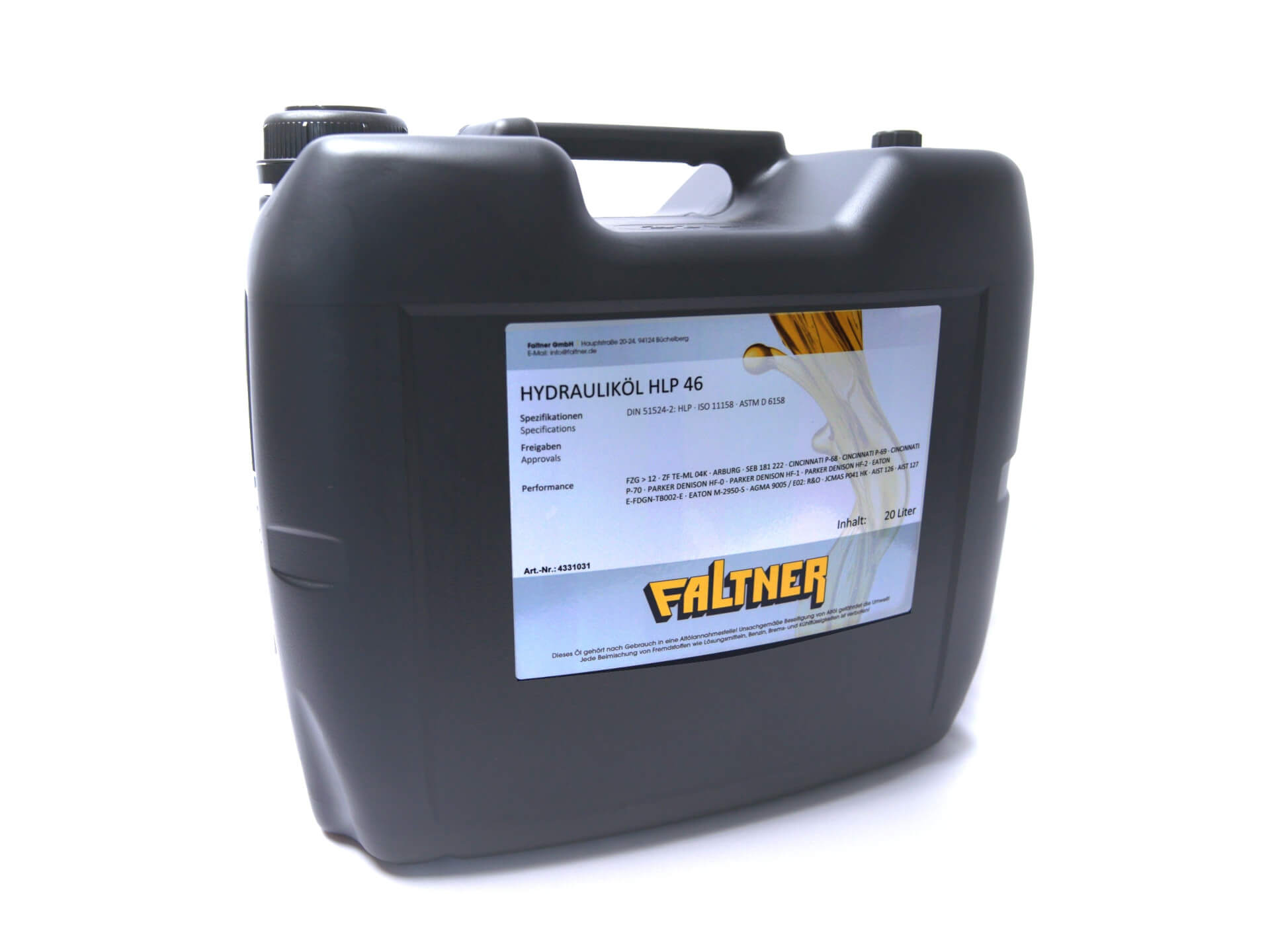 Faltner Hydrauliköl HLP 46 – Hochleistungs-EP-Hydrauliköl nach DIN 51524-2 für Industrie & Maschinen Faltner Hydrauliköl HLP 46 – Hochleistungs-EP-Hydrauliköl nach DIN 51524-2 für Industrie & Maschinen