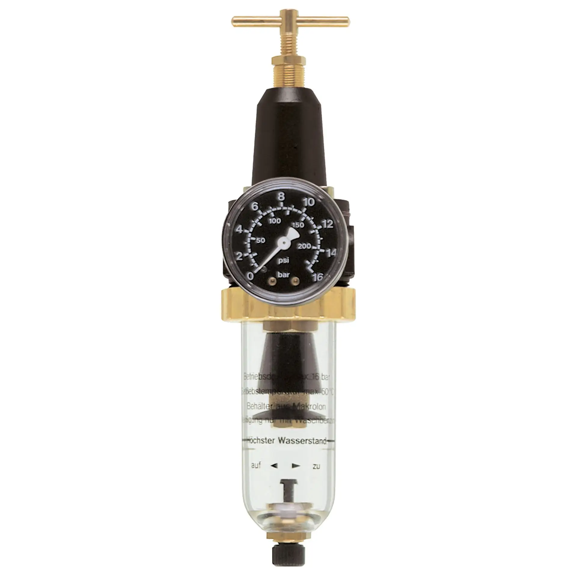 ewo Filterdruckregler standard BG 30 mit Drehgriff, Manometer und Filterbehälter