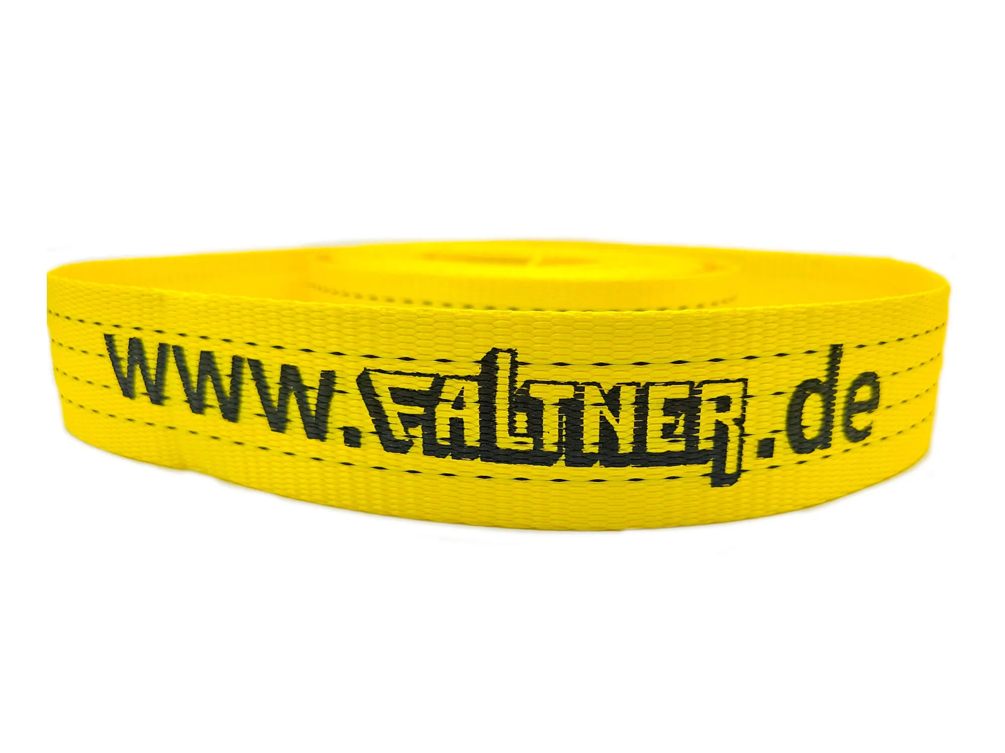 Faltner Ratschenzurrgurt 8 m × 50 mm in Gelb mit Spitzhaken, weitere Ansicht