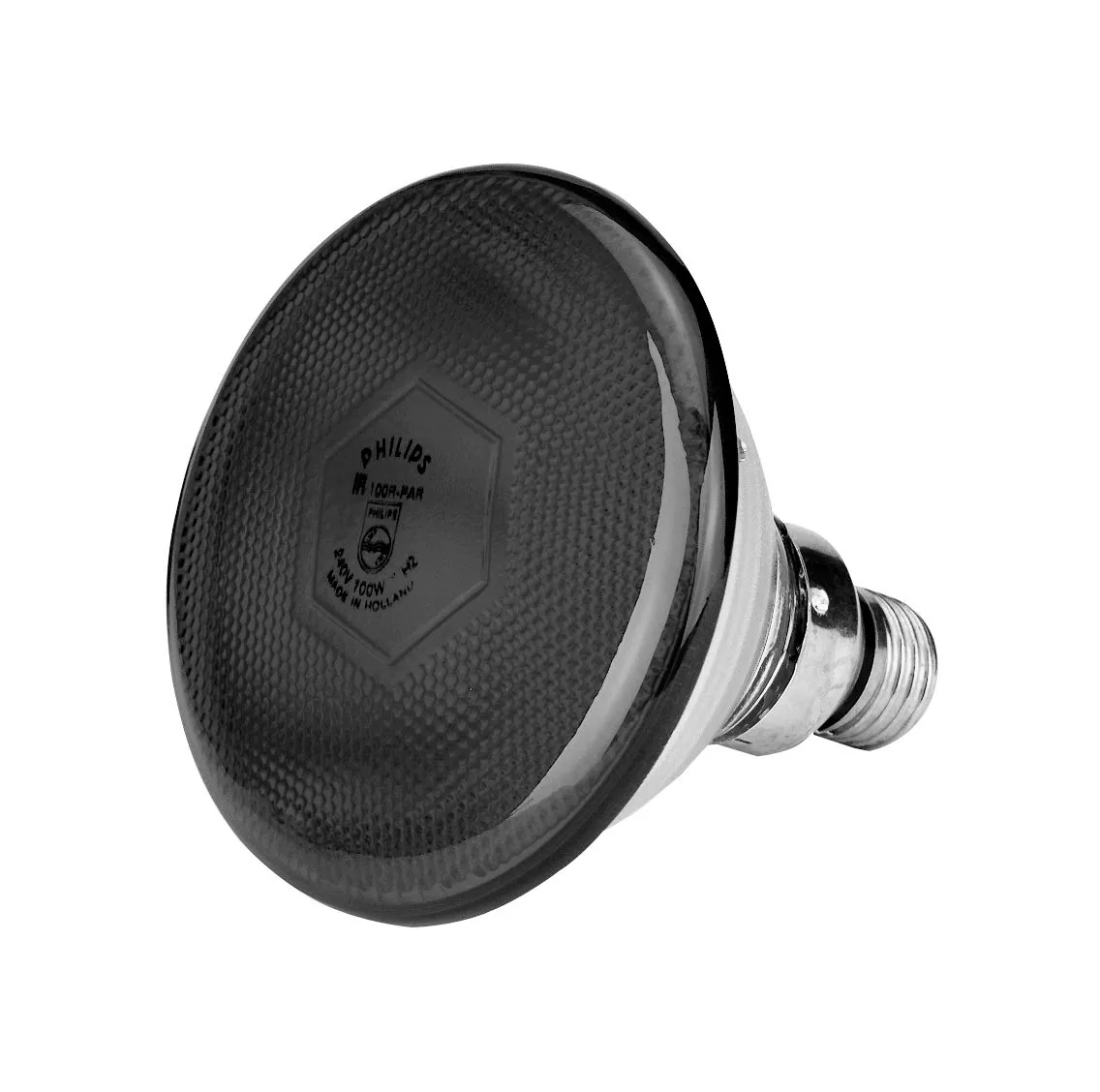Detailansicht der roten Philips Infrarot-Sparlampe 175 W in PAR38-Form für E27-Fassungen