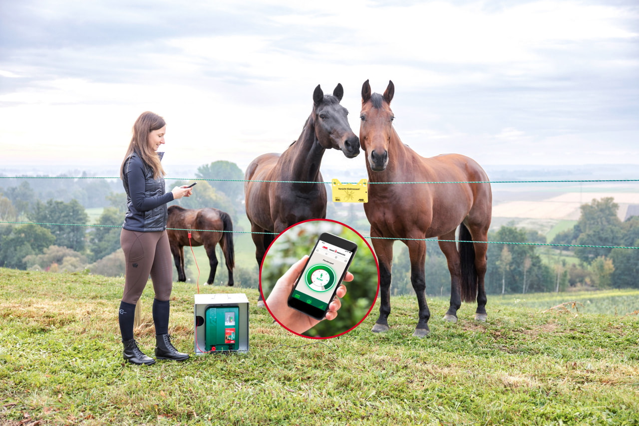 Kerbl Duo Power X 6000 smart – Effizientes und intelligentes Weidezaungerät für Landwirte und Tierhalter. Ideal für Pferde, Rinder und Schafe mit mittlerem bis starkem Bewuchs. Mit Anbindung an Cloud und App-Steuerung.