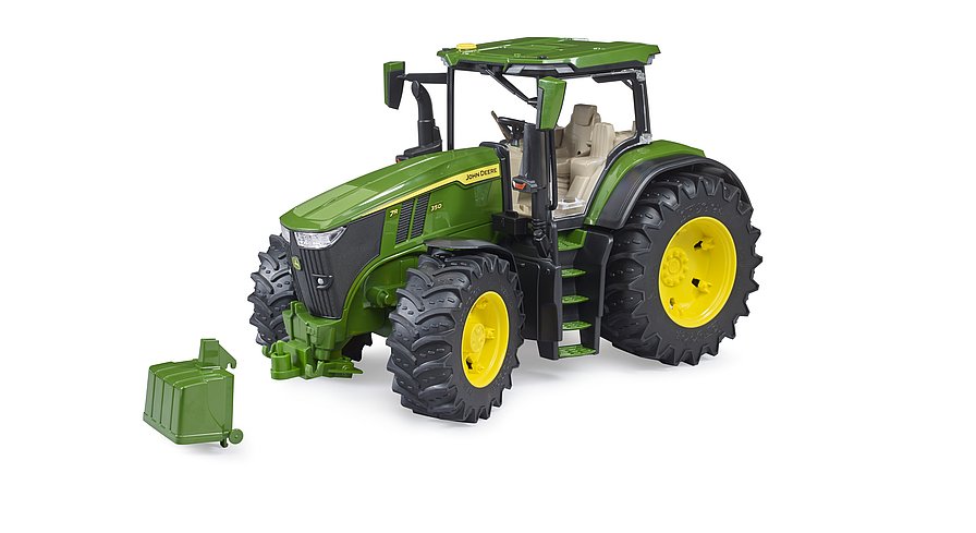 Zubehör: Das Frontgewicht des John Deere 7R 350 ist abnehmbar für Anbaugeräte