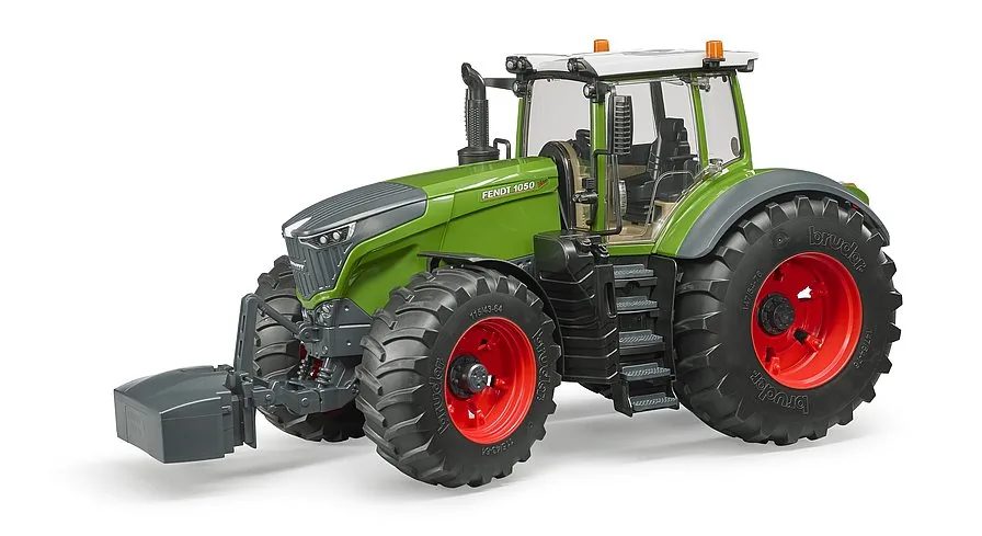 Bruder Fendt 1050 Vario Traktor in Grün mit roten Felgen und Frontgewicht, Spielzeug 1:16