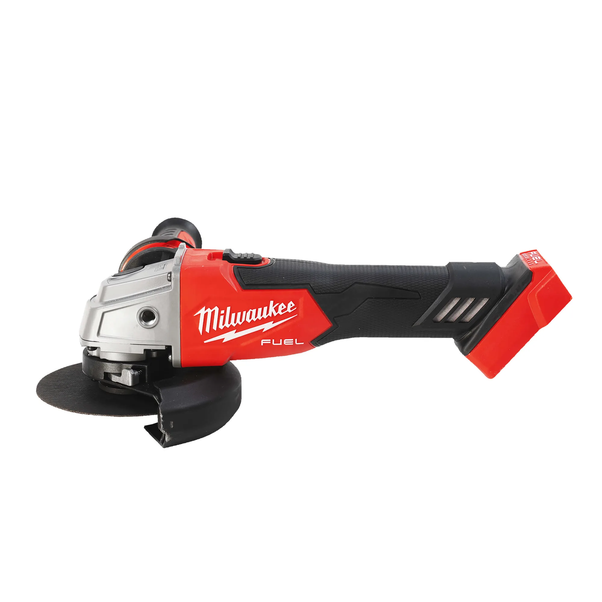 Milwaukee M18 FUEL FSAG125X Akku-Winkelschleifer, Ansicht von schräg vorne