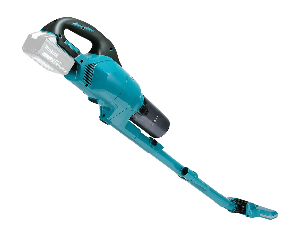 Makita DCL286FZ Akku-Staubsauger in der Seitenansicht von der anderen Seite