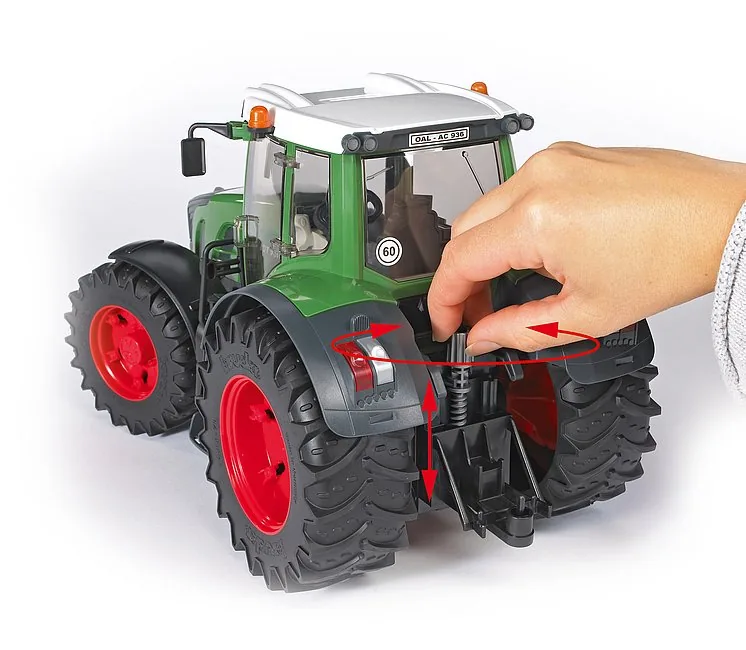 Bruder Fendt 936 Vario Traktor in Grün mit roten Felgen, Spielzeug im Maßstab 1:16