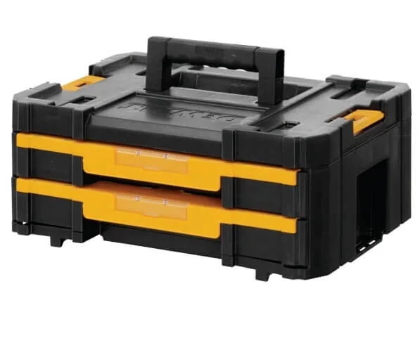 DeWalt DWST1-70706 TSTAK IV Werkzeugbox in Schwarz-Gelb mit zwei flachen Schubladen