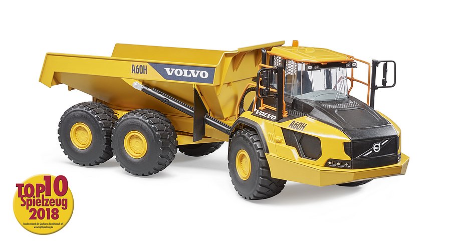 Bruder Volvo A60H Dumper (02455) mit Auszeichnung Top 10 Spielzeug 2018